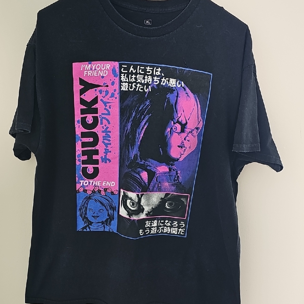 Chucky Ripple Junction Black T-Shirt Size XL